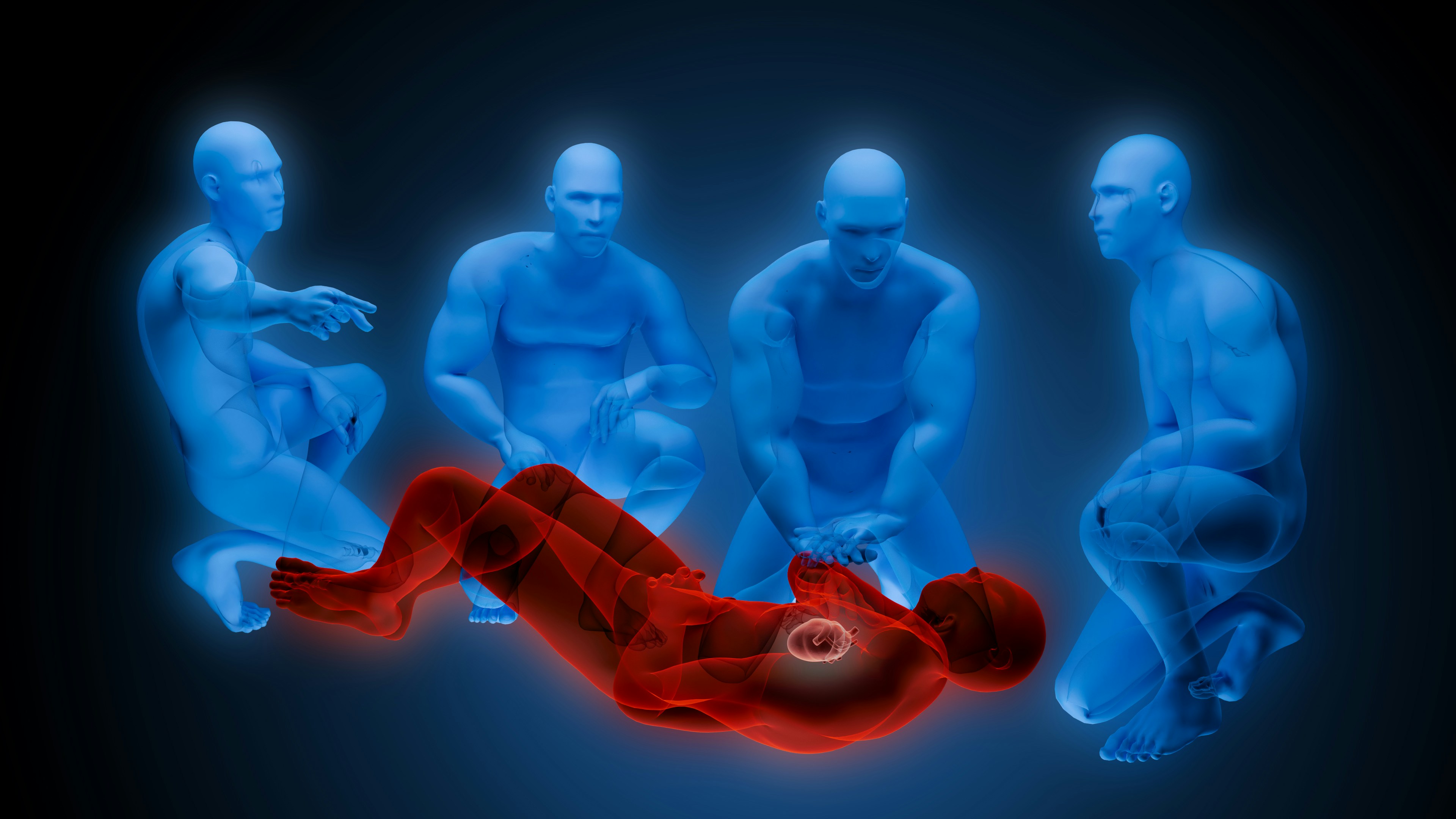 this is the image of an individual having a heart attack